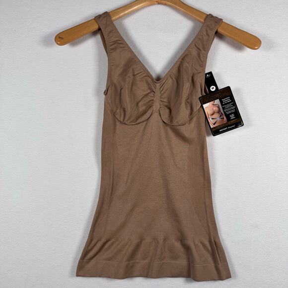 Instant Shaping Non-Wire Shaper Cami Seamless Smooth Control Beige M (LOT OF 2) - Picture 3 of 6